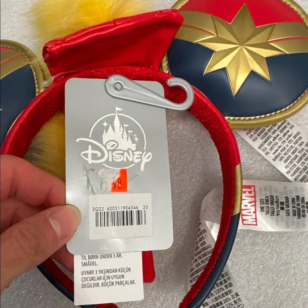 Disney Captain Marvel Kids Headband ears NWT